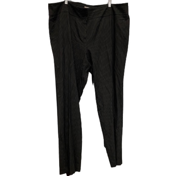 Michael Kors Women's Pants Slacks Black Pin Stripe SZ 18W Dress Pants - Picture 1 of 7